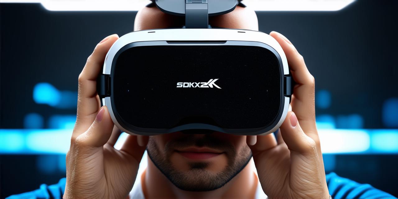 What does the “pass-through” feature do in a virtual reality headset?