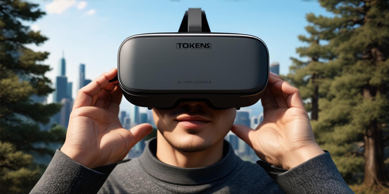 What does the “pass-through” feature do in a virtual reality headset?