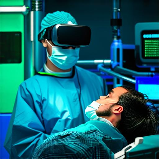 What is surgery conducted within a virtual reality setting?